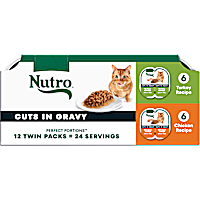 Nutro Perfect Portions Cuts in Gravy Variety Pack Real Turkey and Chicken Wet Cat Food
