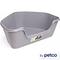 So Phresh High-Back Corner Grey Litter Box