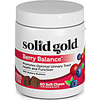 Solid Gold Berry Balance Supplement Chews for Urinary Tract Health With Cranberries & Blueberries for Dogs