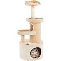 PETMAKER 4 Level Cat Tree Condo with Tunnel and Scratching Post in Tan