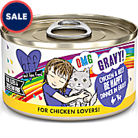 B.F.F. OMG Be Happy Chicken & Beef Dinner in Gravy Wet Cat Food
