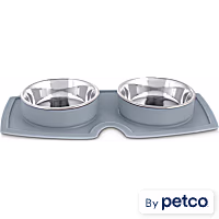 EveryYay Dining In Silicone Double Diner Dog Bowl Set