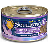 Soulistic Pate Tuna & Beef Dinner in a Hydrating Puree Wet Cat Food