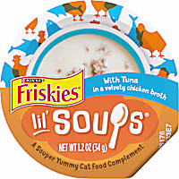 Purina Friskies Lil' Soups With Tuna in a Velvety Chicken Broth Adult Wet Cat Food Complement