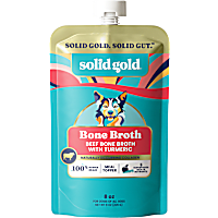 Solid Gold Beef Bone Broth with Turmeric Topper Real Bone Broth with Collagen Wet Dog Food