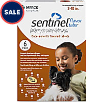 Sentinel Flavor Tablets for Dogs 2 to 10 lbs.