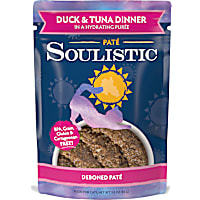 Soulistic Pate Duck & Tuna Dinner in a Hydrating Puree Wet Cat Food Pouches