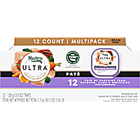 Nutro Ultra Turkey, Chicken & Salmon Entree Grain Free Adult Wet Dog Food Pate with Toppers Variety Pack