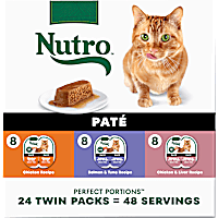 Nutro Perfect Portions Grain Free Natural Pate Recipes Variety Pack Adult Wet Cat Food