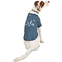 Reddy Blue Vintage Eagle Graphic Dog T-Shirt