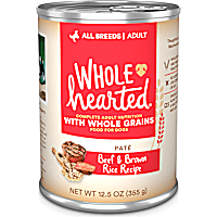 WholeHearted Beef & Brown Rice Recipe Pate with Whole Grains Wet Dog Food