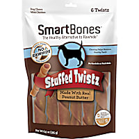 SmartBones Stuffed Twistz Chicken & Peanut Butter No-Rawhide Dog Chews