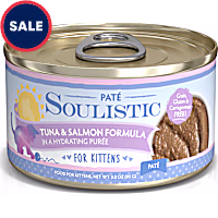 Soulistic Pate Kitten Tuna & Salmon Formula in a Hydrating Puree Wet Cat Food