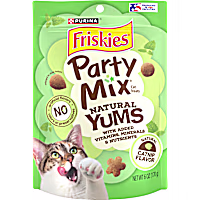 Purina Friskies Party Mix Natural Yums Catnip Flavor Cat Treats