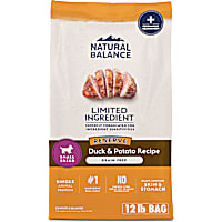Natural Balance L.I.D. Limited Ingredient Diets Duck & Potato Formula Small Breed Bites Dry Dog Food