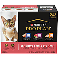 Purina Pro Plan SPECIALIZED Sensitive Skin & Stomach Formula Pate Wet Cat Food Variety Pack