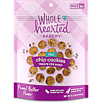 WholeHearted Peanut Butter Flavor Chip Cookie Treats for Dogs