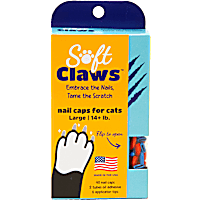 Soft Claws Summer Blue & Red Cat Nail Caps