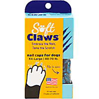 Soft Claws Blue Sparkle Dog Nail Caps