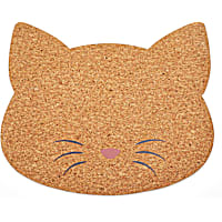 EveryYay Table Manners Cat-Shaped Cork Placemat for Cats