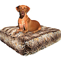 Bessie and Barnie Simba Luxury Extra Plush Faux Fur Rectangle Dog Bed