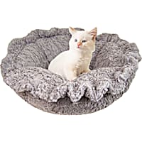 Bessie and Barnie Ultra Plush Serenity Gray Deluxe Luxury Pet Cuddle Pod Bed