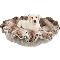 Bessie and Barnie Ultra Plush Simba/Natural Beauty Deluxe Luxury Pet Cuddle Pod Bed