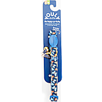 YOULY The Happy-Go-Lucky Blue Butterfly-Print Breakaway Large & X-Large Cat Collar