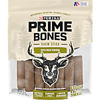 Purina Prime Bones Limited Ingredients Chew Stick with Wild Venison Natural Antler-Shaped for Small Dogs