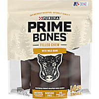 Purina Prime Bones Filled Chew With Wild Boar Natural Bone-Shaped for Small Dogs