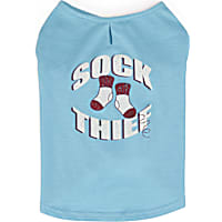 YOULY The Maverick Blue Sock Thief Dog Graphic T-Shirt