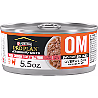 Purina Pro Plan Veterinary Diets OM Overweight Management Savory Selects, Salmon Feline Formula Wet Cat Food