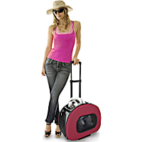 Pet Life Red Tough-Shell Wheeled Collapsible Final Destination Pet Carrier
