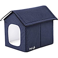 Pet Life Blue "Hush Puppy" Electronic Heating and Cooling Smart Collapsible House
