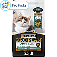 Purina Pro Plan LiveClear Chicken & Rice Formula Dry Food for Kittens