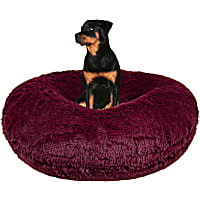Bessie and Barnie Signature Rosewood Luxury Extra Plush Faux Fur Bagel Pet Bed