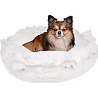 Bessie and Barnie Ultra Plush Snow White Luxury Deluxe Pet Cuddle Pod Bed