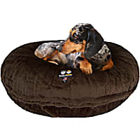 Bessie and Barnie Signature Brown Forest Luxury Extra Plush Faux Fur Bagel Pet Bed