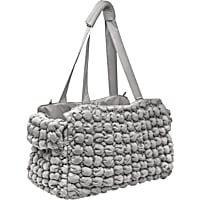Pet Life Grey 'Bubble Vogue' Ultra-Plush Fashion Designer Pet Carrier
