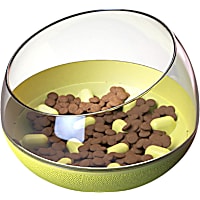 Pet Life Yellow 'Tumbowl' Slow Feeding Pet Bowl