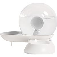 Pet Life Grey 'Auto-Myst' Snail Shaped 2-in-1 Automated Gravity Pet Filtered Water Dispenser and Food Bowl for Dogs