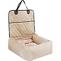 Pet Life Beige 'Pawtrol' Dual Converting Travel Safety Carseat and Pet Bed