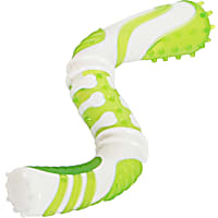 Pet Life Green 'Denta-Twist' TPR Durable Dental Chew Dog Toy