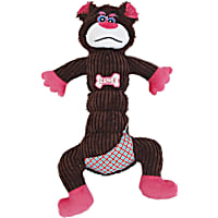 Pet Life Dark Brown 'Cuddle Plush' Mesh and Plush Squeaking Dog Toy