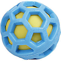 Pet Life Blue 'DNA Bark' TPR and Nylon Durable Rounded Squeaking Dog Toy