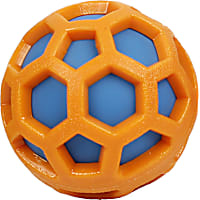 Pet Life Orange 'DNA Bark' TPR and Nylon Durable Rounded Squeaking Dog Toy