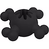 Pet Life Black 'Quadra-Bone' TPR Treat Dispensing Durable Dog Toy