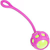 Pet Life Pink 'Tug-O-Warp' Fetching Tugging and Chew Squeaking TPR Dog Toy