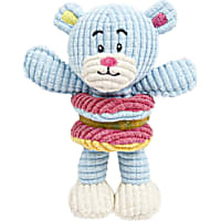 Pet Life Blue 'Hugga-Bear' Plush Squeaking and Rubber Teething Newborn Puppy Dog Toy