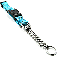 Pet Life Blue 'Tutor-Sheild' Martingale Safety and Training Chain Dog Collar
